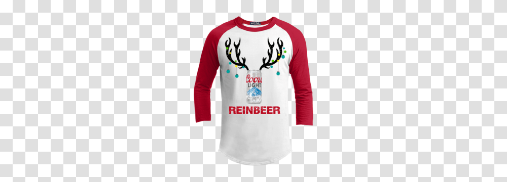 Coors Light Reinbeer Funny Beer Reindeer Christmas Sporty T Shirt, Sleeve, Apparel, Long Sleeve Transparent Png