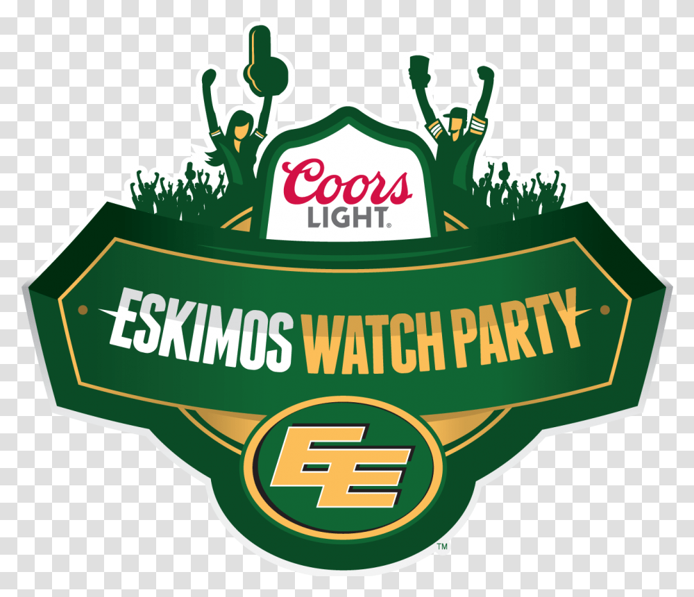 Coors Light Watch Party Edmonton Football Team Coors Light, Logo, Symbol, Text, Alphabet Transparent Png