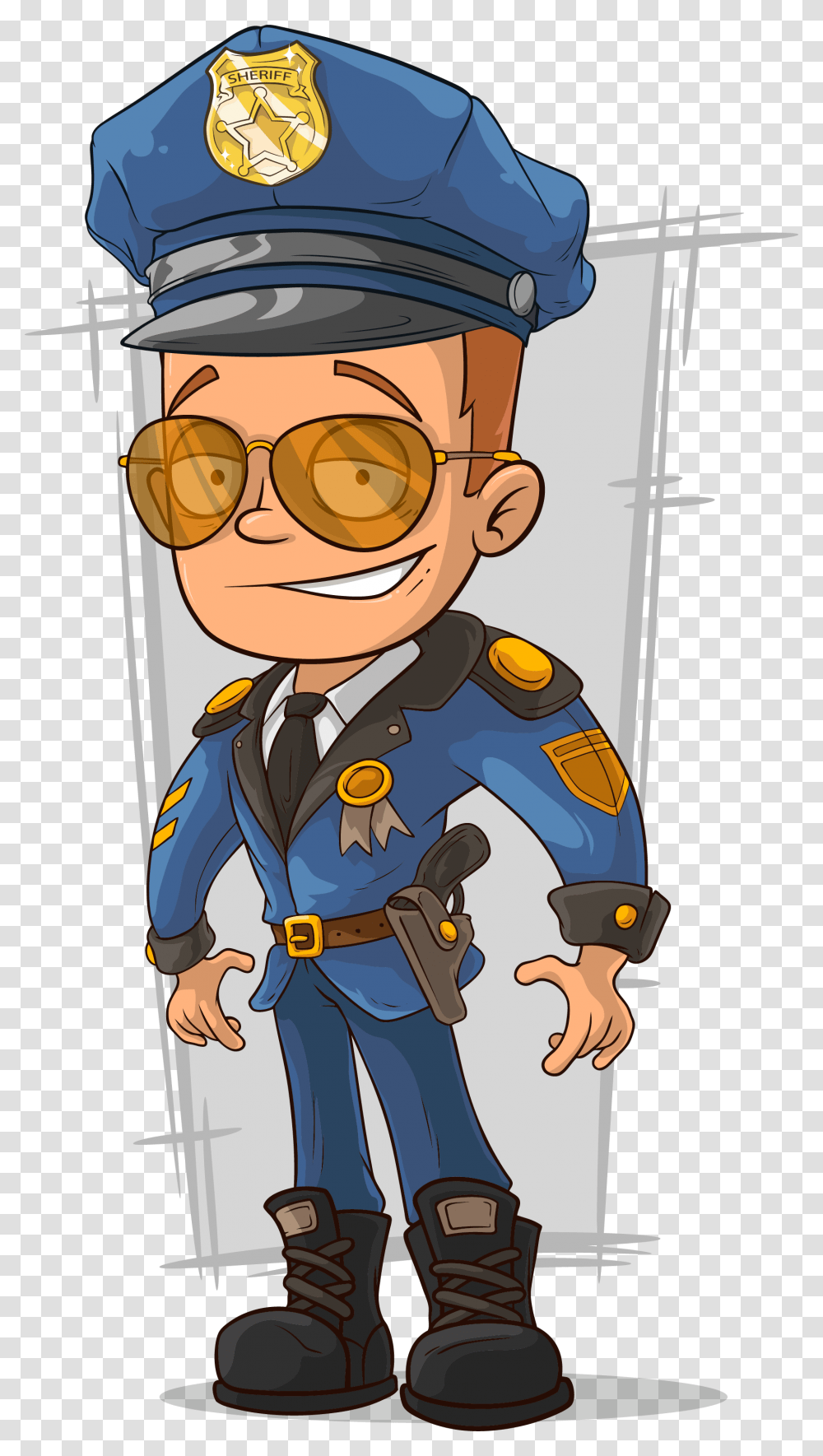 Cop Drawing Person Huge Freebie Download For Powerpoint Police Officer Cartoon, Human, Military Uniform, Helmet Transparent Png