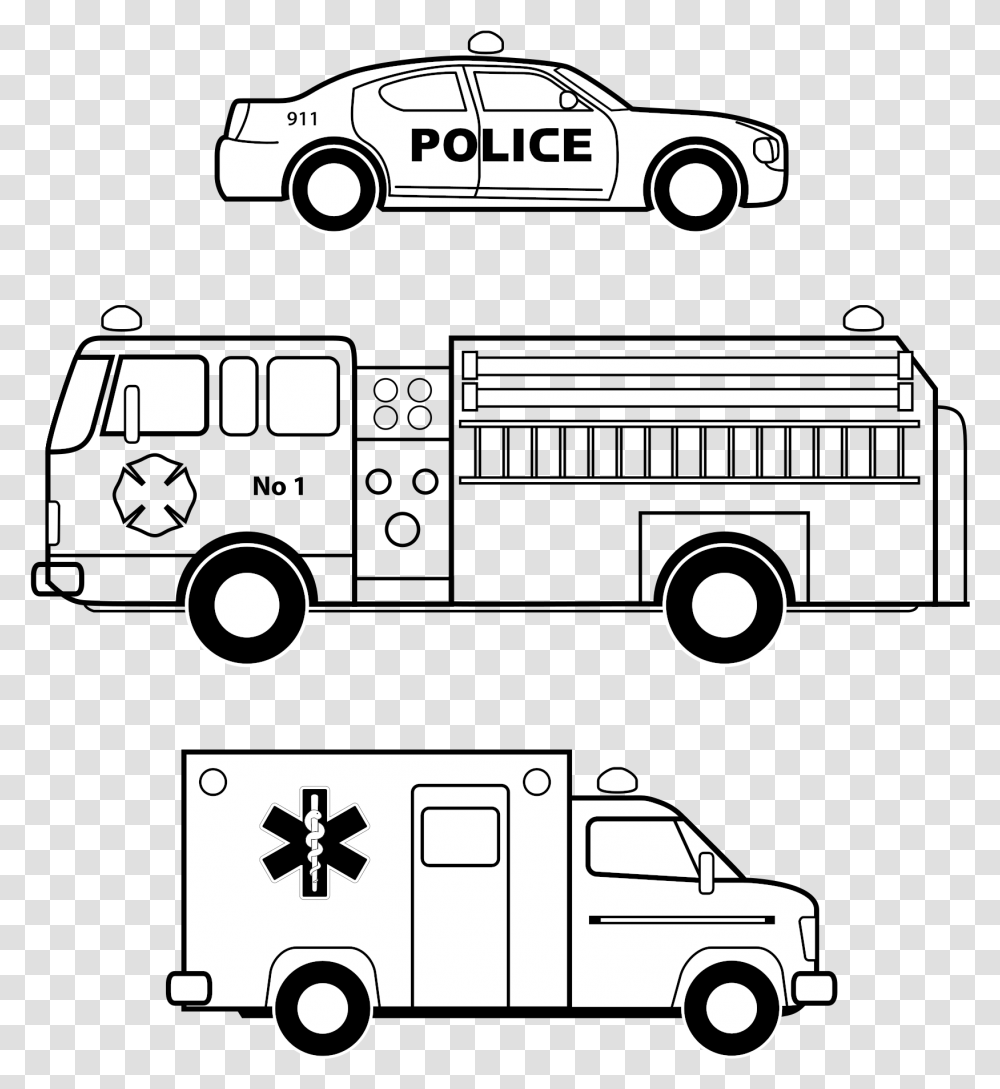 Cop Lights Emergency Vehicle Color Sheet, Transportation, Truck, Car, Automobile Transparent Png