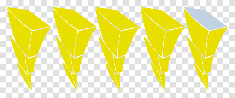 Copies Of Mighty Morphin Power Rangers Power Rangers Lightning Bolt Colorful, Art, Paper, Plant, Origami Transparent Png