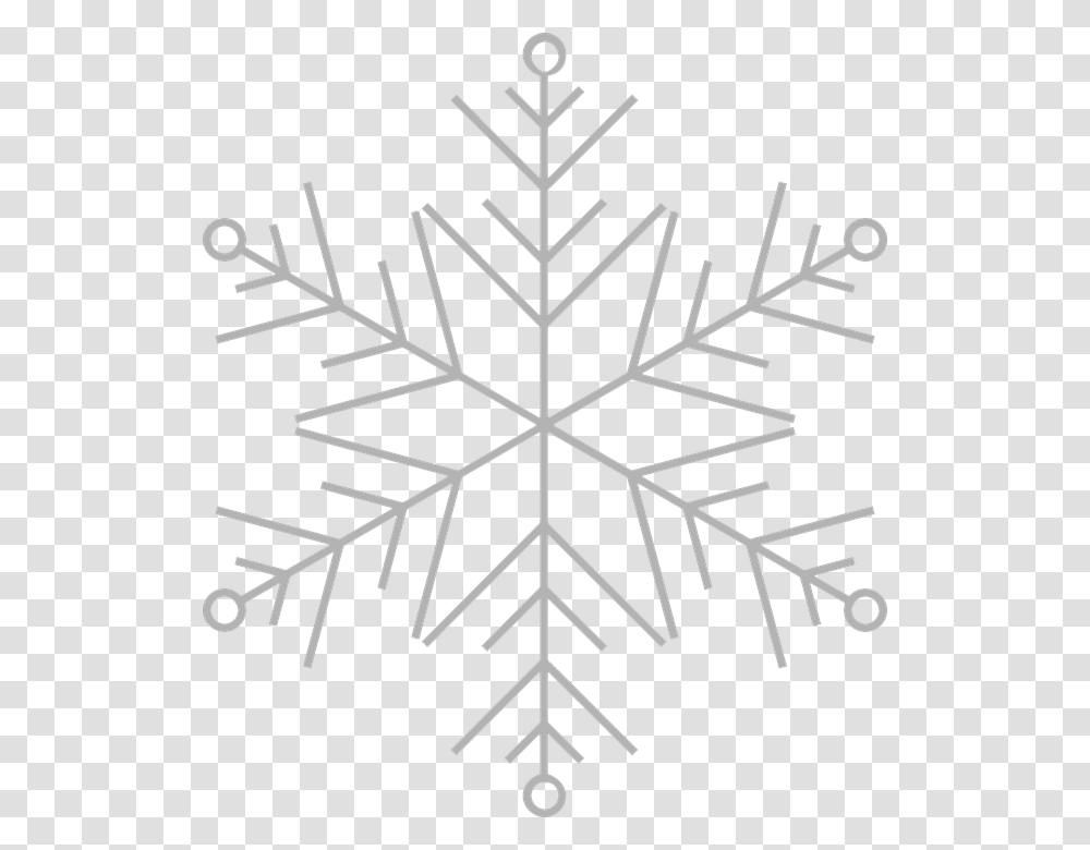 Copo De Nieve Frost Hielo Invierno Fro Snowflake Vector Thin Line, Cross Transparent Png