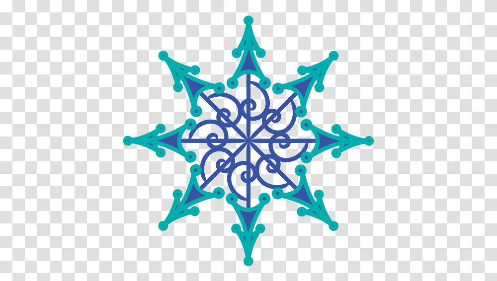 Copos De Nieve Tipo Mandalas Circle, Ornament, Pattern, Fractal, Snowflake Transparent Png