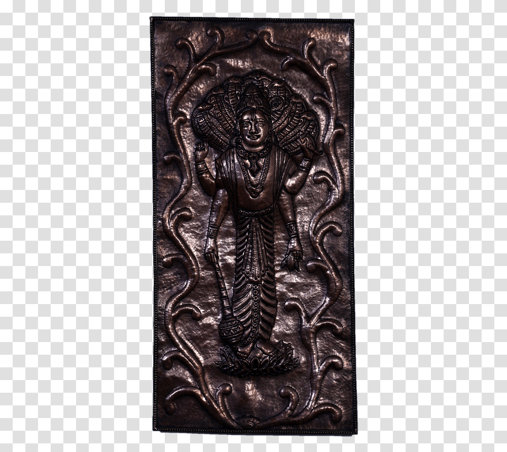 Copper Art Vastu Lord Vishnu Relief, Bronze, Figurine, Head, Sculpture Transparent Png