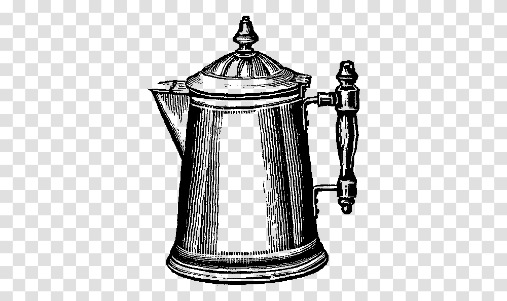 Copper Coffee Pot Vintage Illustration Sketch Of Coffee Pot, Nature, Outdoors, Outer Space, Astronomy Transparent Png