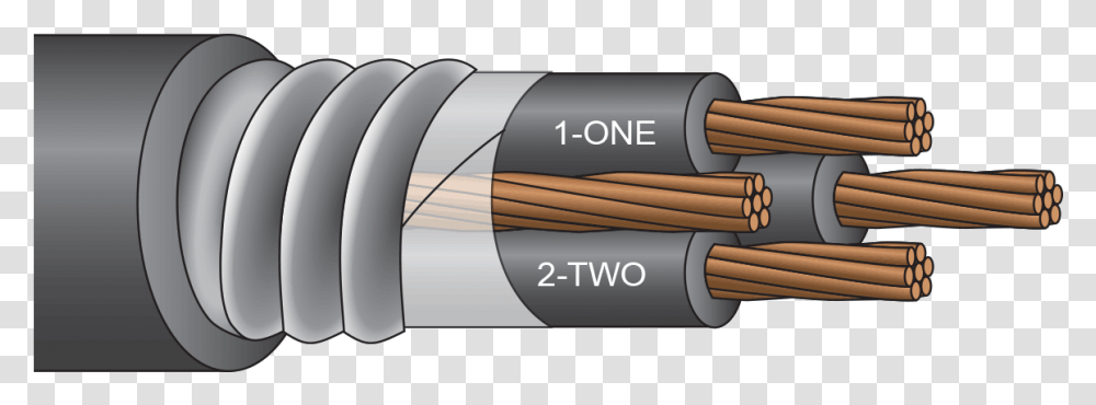 Copper Electrical Wire Metal Clad Mc 82 With Ground 4 0 Copper Mi Cable, Weapon, Weaponry, Bomb, Ammunition Transparent Png