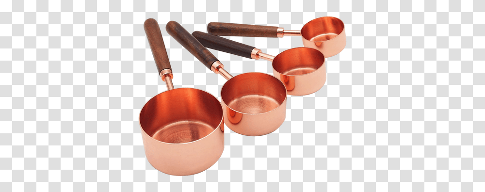 Copper Measuring Cup Set Of 4 Measuring Cup, Frying Pan, Wok, Coffee Cup, Plot Transparent Png