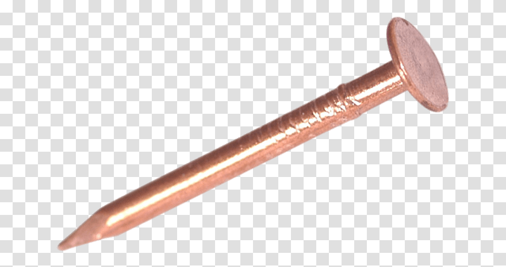 Copper Nail Copper Clout Nail, Hammer, Tool, Stick, Handle Transparent Png
