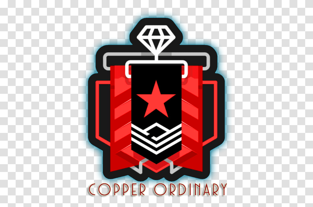 Copper Ordinary Rainbow Six Siege Diamond, Logo, Trademark, Star Symbol Transparent Png