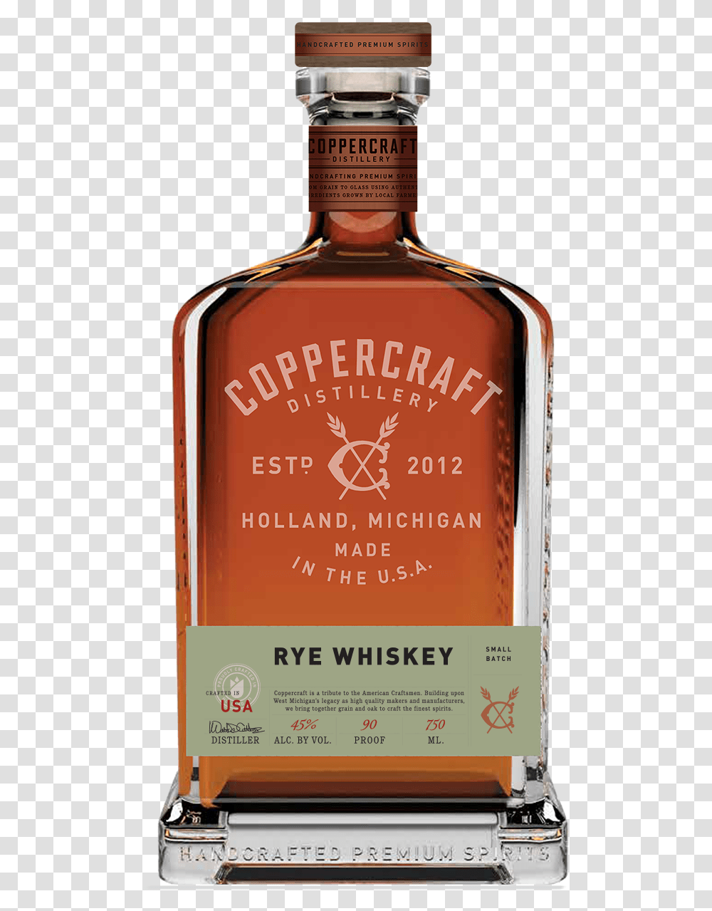 Coppercraft Whiskey Holland Mi, Liquor, Alcohol, Beverage, Drink Transparent Png