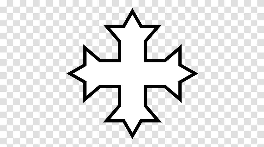 Coptic Cross Outline, Star Symbol, Emblem Transparent Png