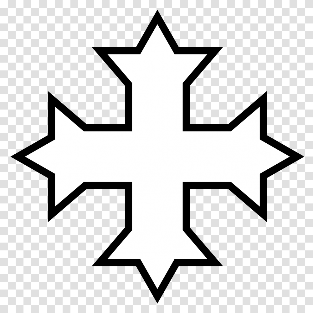 Coptic Cross Outline, Star Symbol Transparent Png
