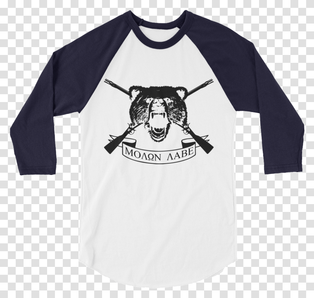 Copy Of Bear Amp Rifles Molon Labe Come And Take It Raglan Royale With Cheese Shirt, Apparel, Sleeve, Long Sleeve Transparent Png