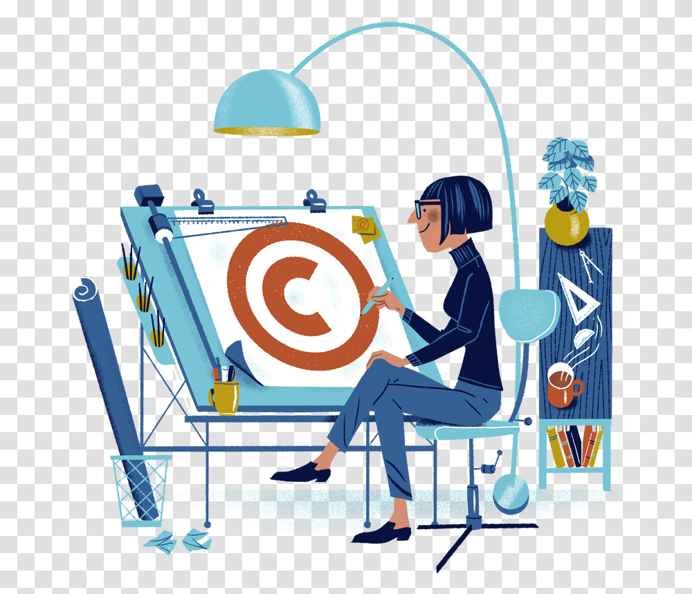 Copyright Design, Person, Sitting, Word Transparent Png