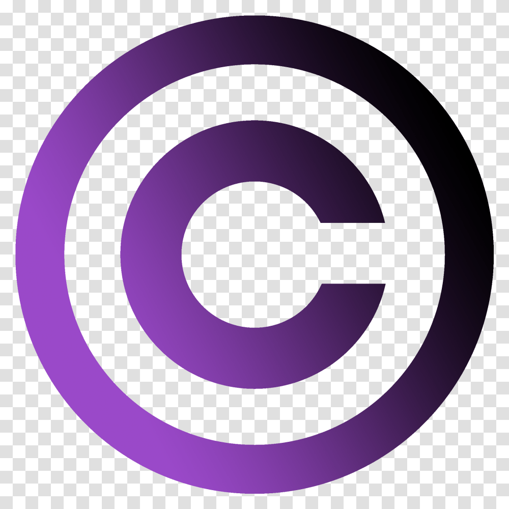 Copyright Symbol Clipart Background Copyright Logo Hd, Spiral, Coil, Purple, Trademark Transparent Png