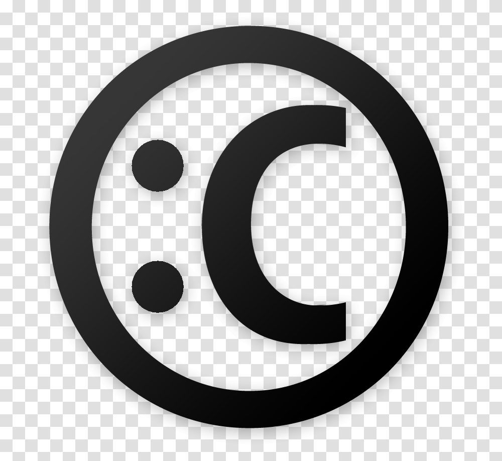 Copyright Symbol Frowny Face Pngfrowny Face Football Sign, Buckle, Alphabet, Label Transparent Png
