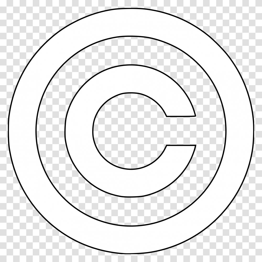 Copyright Symbol White For Free Copyright Symbol White, Rug, Spiral, Tape, Number Transparent Png