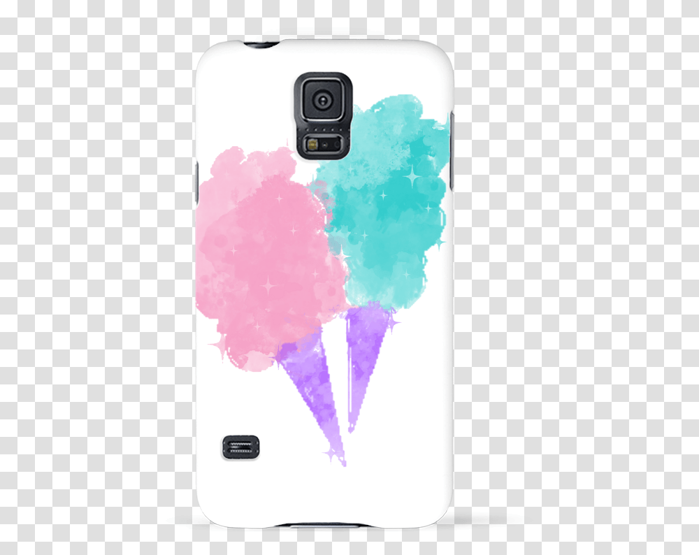 Coque 3d Samsung Galaxy S5 Watercolor Cotton Candy Ice Cream, Mobile Phone, Electronics, Cell Phone, Camera Transparent Png