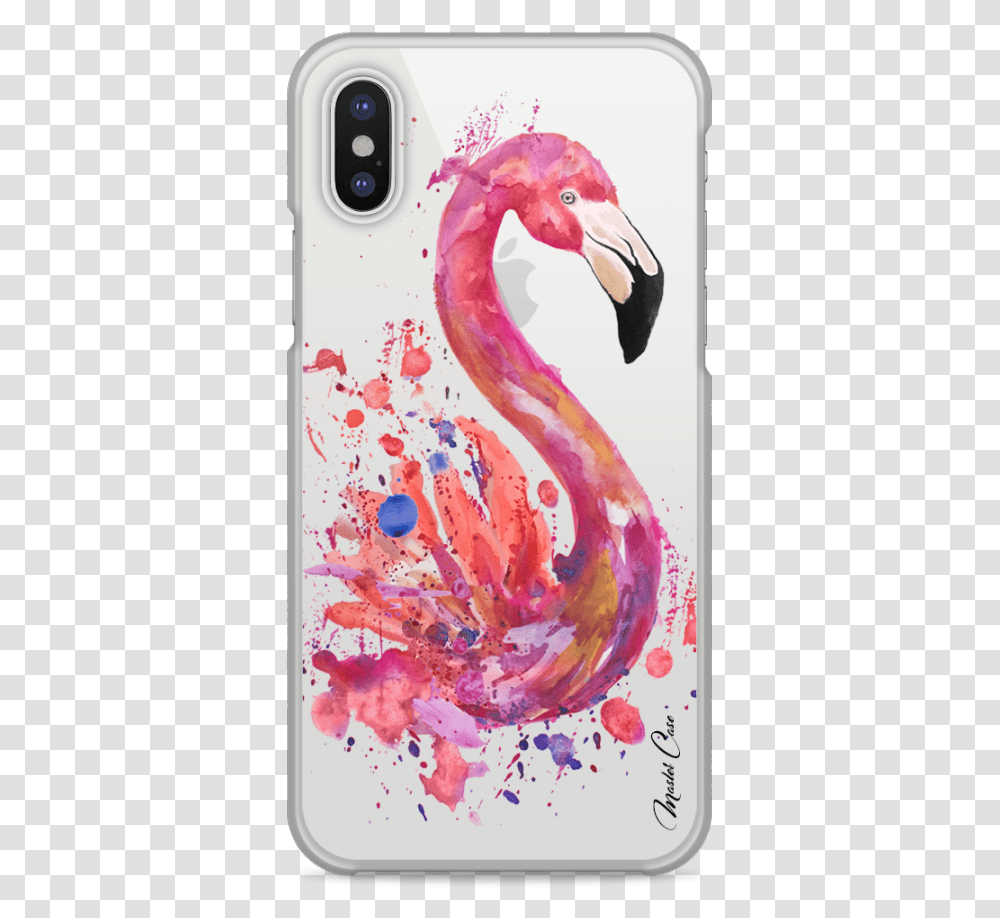 Coque Iphone X Watercolor Summer Flamingo Smartphone, Bird, Animal Transparent Png