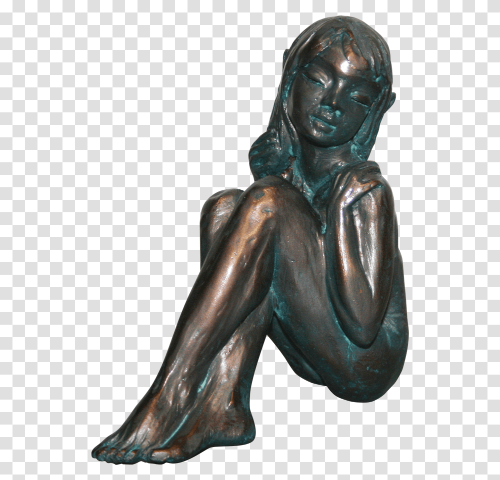 Coquine 3 Bronze Sculpture, Figurine, Statue, Person Transparent Png