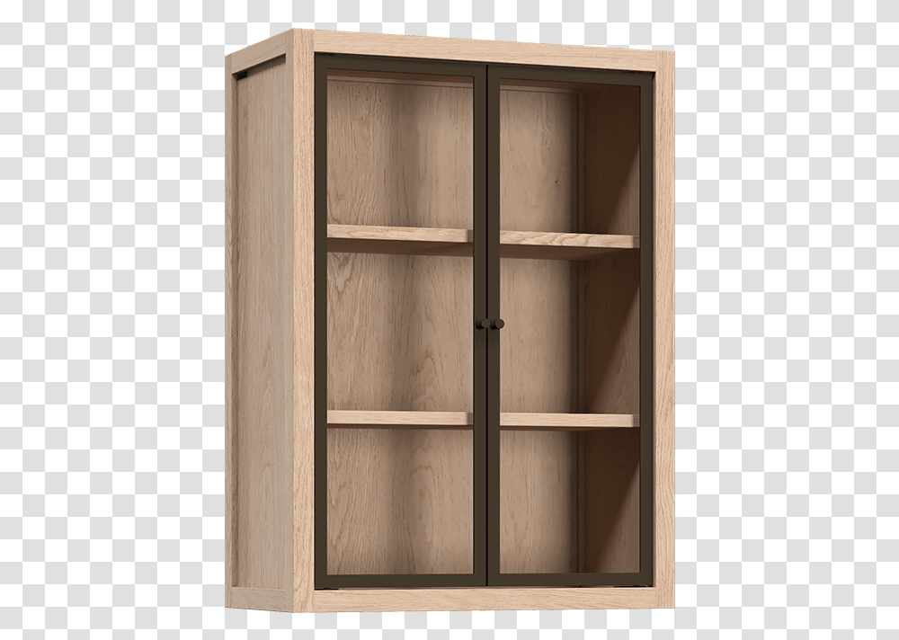 Coquo Radix White Oak Solid Wood Modular 2 Glass Doors, Furniture, Cupboard, Closet, Cabinet Transparent Png