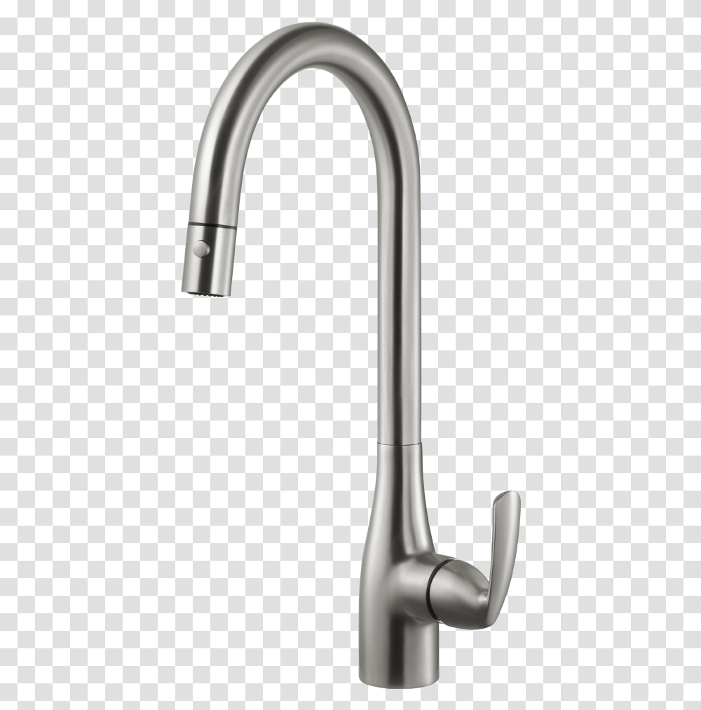 Cora Pull Down Kitchen Faucet With Ceradox Technology Brushed Stainless Steel Faucet, Sink Faucet, Tap, Indoors, Bathroom Transparent Png