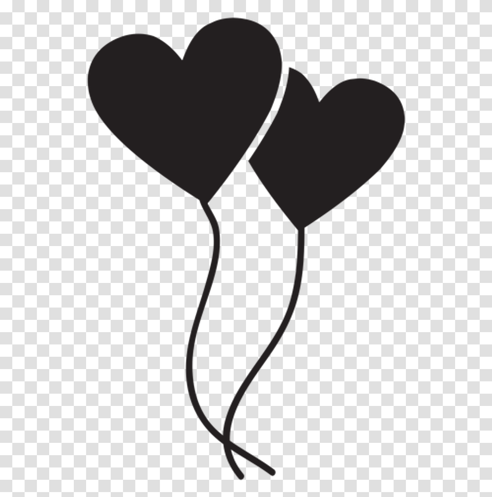 Coracao Black Balloon Love Like Balloon Black And White, Apparel, Hat, Plectrum Transparent Png