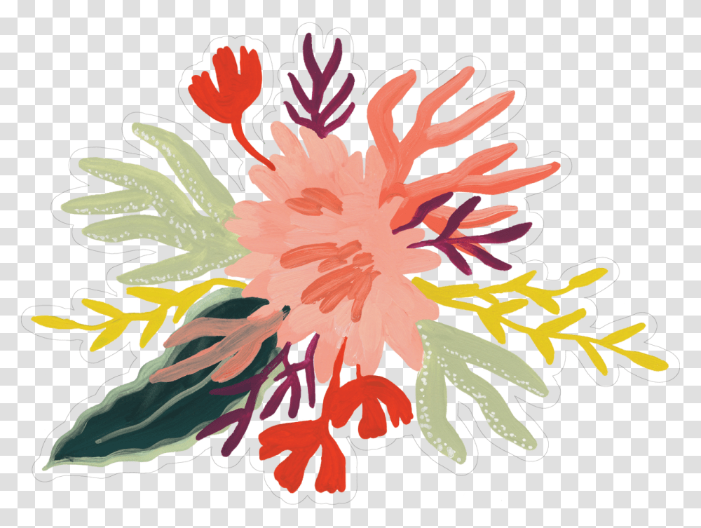 Coral Flowers, Floral Design, Pattern Transparent Png