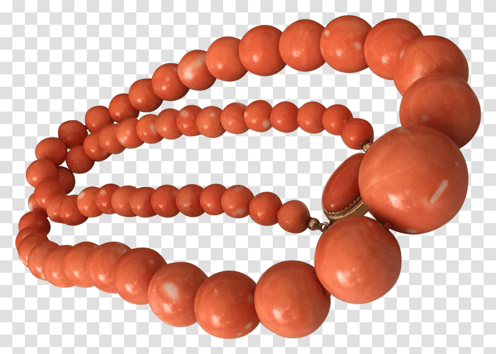 Coral Momo, Bead Necklace, Jewelry, Ornament, Accessories Transparent Png