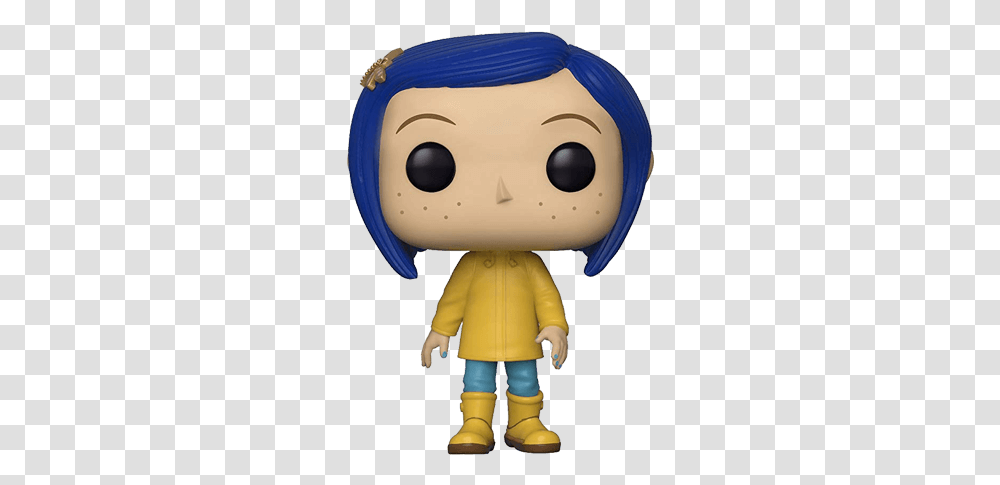 Coraline In Raincoat Pop Chase, Toy, Doll, Figurine, Plush Transparent Png