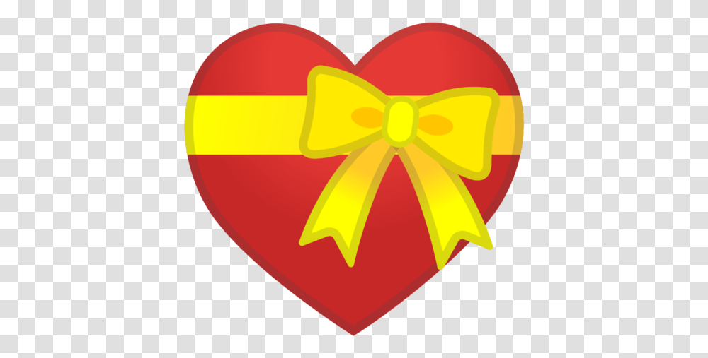 Corazn Con Lazo Emoji Heart With Ribbon Emoji, Text, Balloon, Face Transparent Png