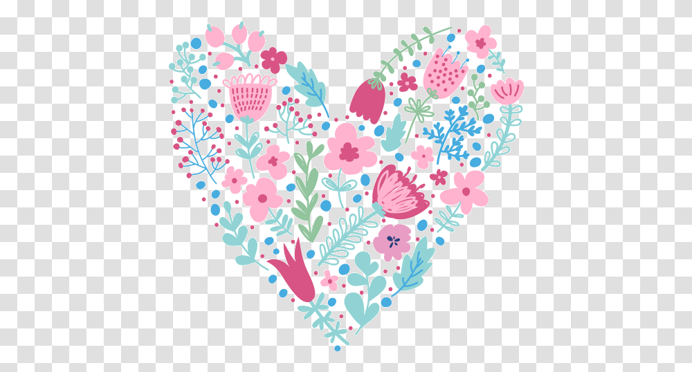 Corazn De Flores Freepik Vector Flower Heart, Rug, Pattern, Lace Transparent Png
