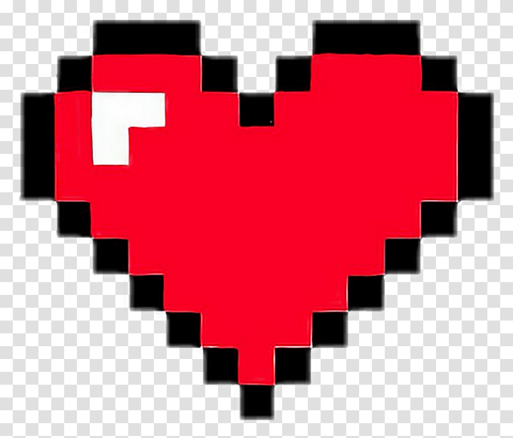 Corazn Heart Pixelart Game Retro Red Minecraft Life 8 Bit Heart, Pac Man, Graphics, Logo, Symbol Transparent Png