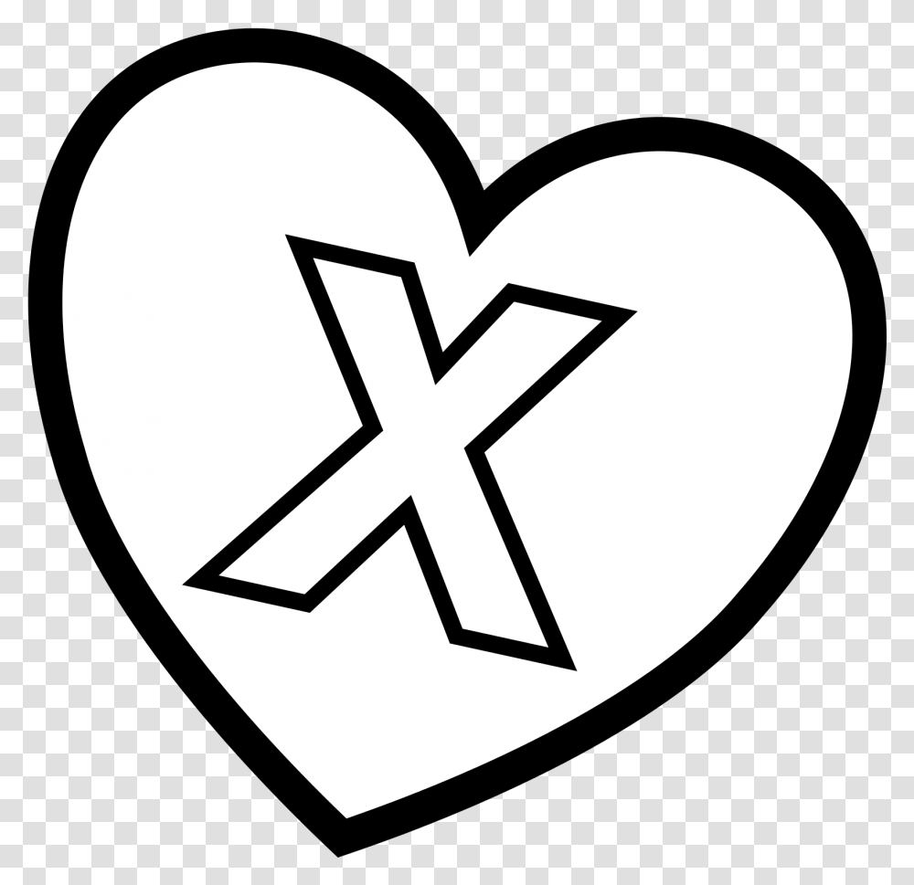 Corazon Con La Letra, Heart, Star Symbol, Stencil Transparent Png