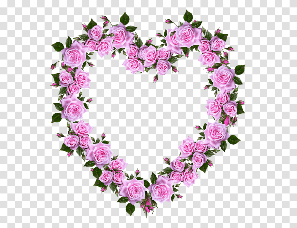 Corazon De Rosas Pink Flower Border No Background, Floral Design, Pattern, Graphics, Art Transparent Png