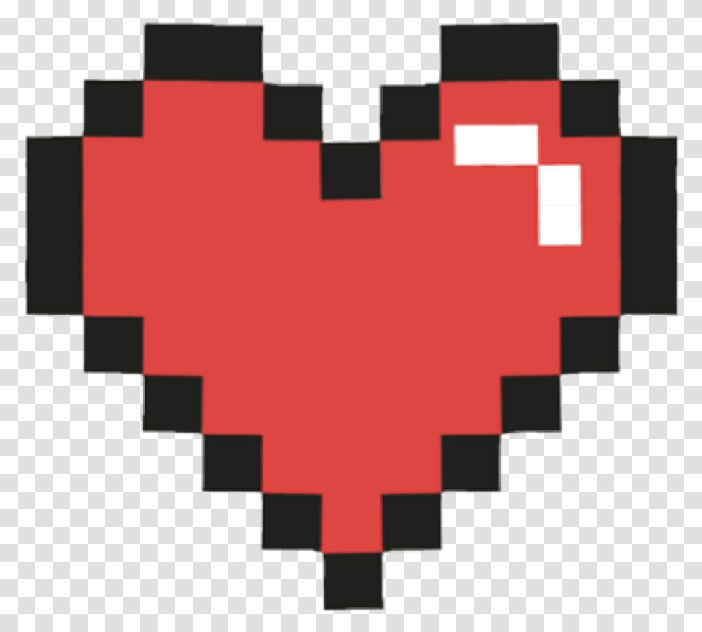 Corazon Rojo Link Pixel Heart, Logo, Trademark, Pac Man Transparent Png