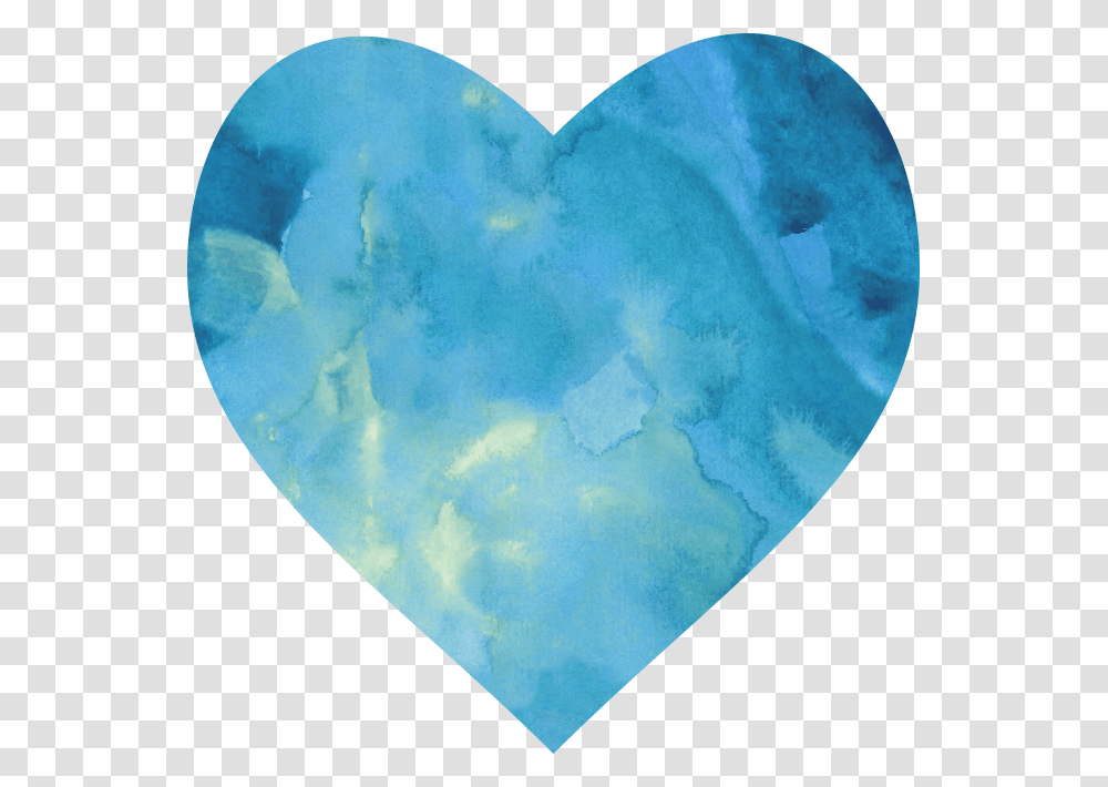 Corazon Watercolor Heart Blue Watercolor Heart, Nature, Outdoors, Sea, Reef Transparent Png