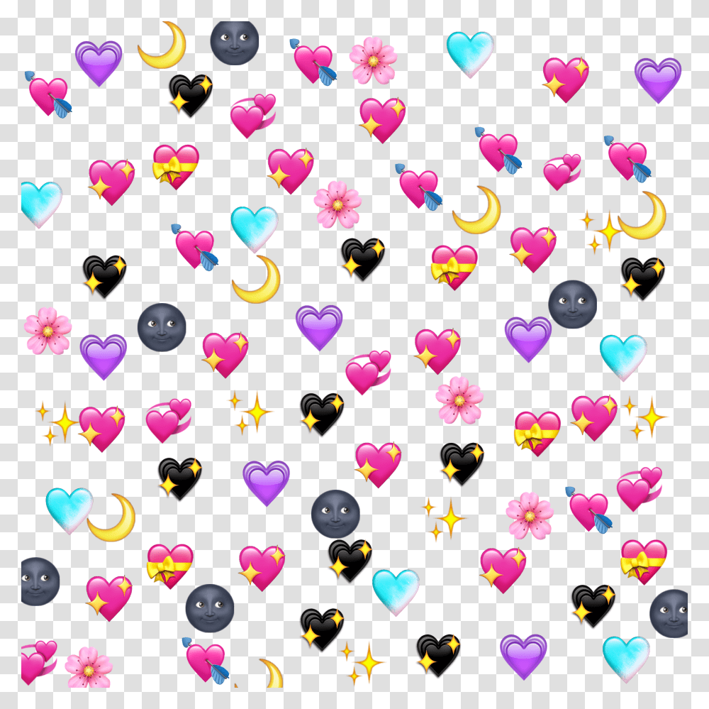 Corazones Corazon Emoji Emojis Flor Flores Luna Emojis Corazones Tumblr, Confetti Transparent Png