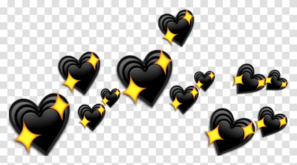 Corazones En Black Heart Crown Emoji, Batman Logo Transparent Png