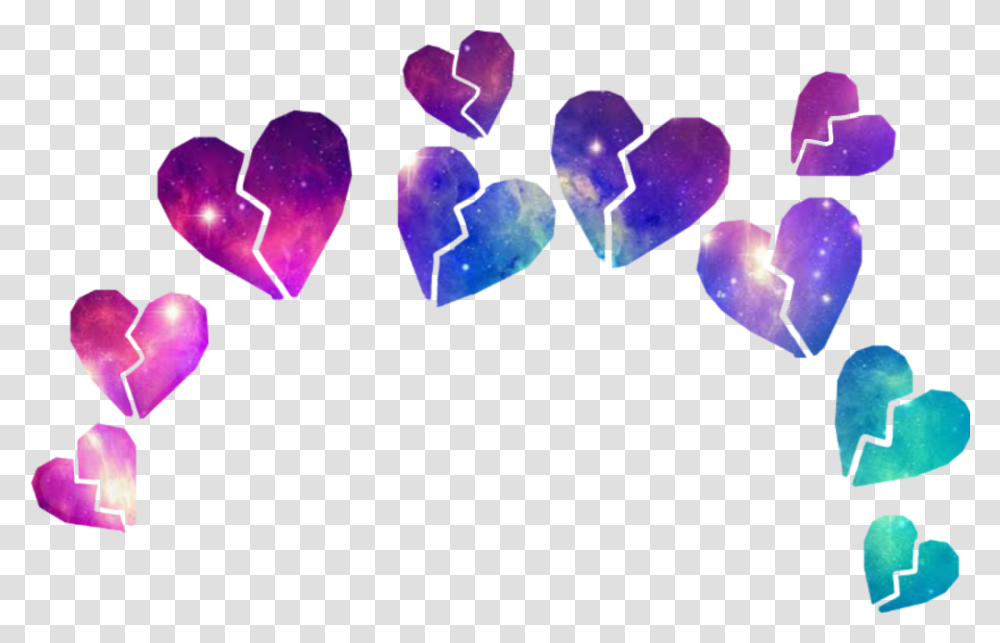 Corazones Hearts Galaxia Galaxy Universo Corona Black Heart Crown, Crystal, Mineral, Plectrum, Light Transparent Png
