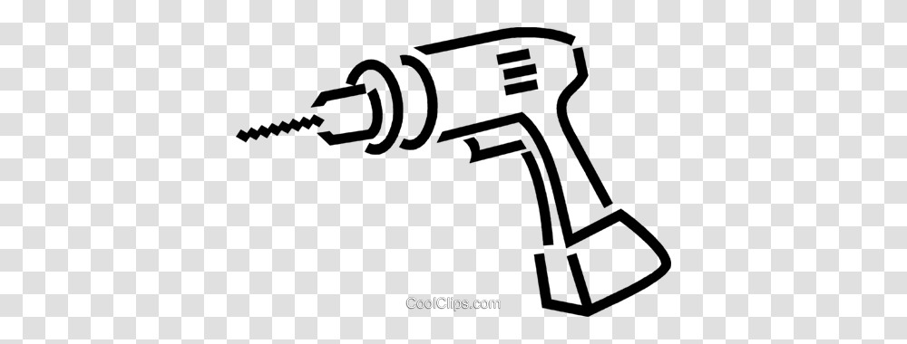 Cordless Drill Royalty Free Vector Clip Art Illustration, Power Drill, Tool Transparent Png
