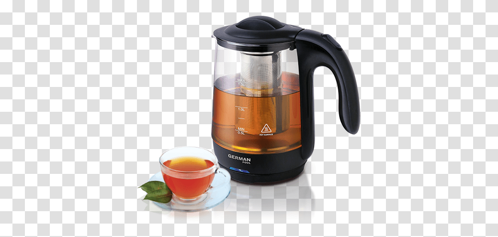 Cordless Glass Water Kettle Of, Pottery, Mixer, Appliance, Beverage Transparent Png