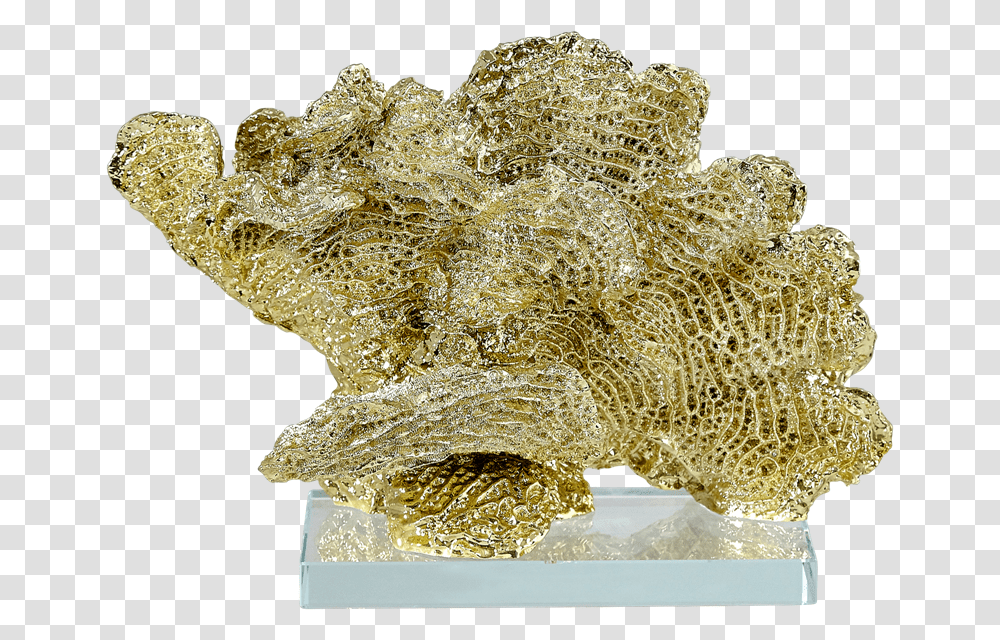 Corduroy On Base 10 Gold Bronze Sculpture, Fungus, Treasure, Crystal Transparent Png