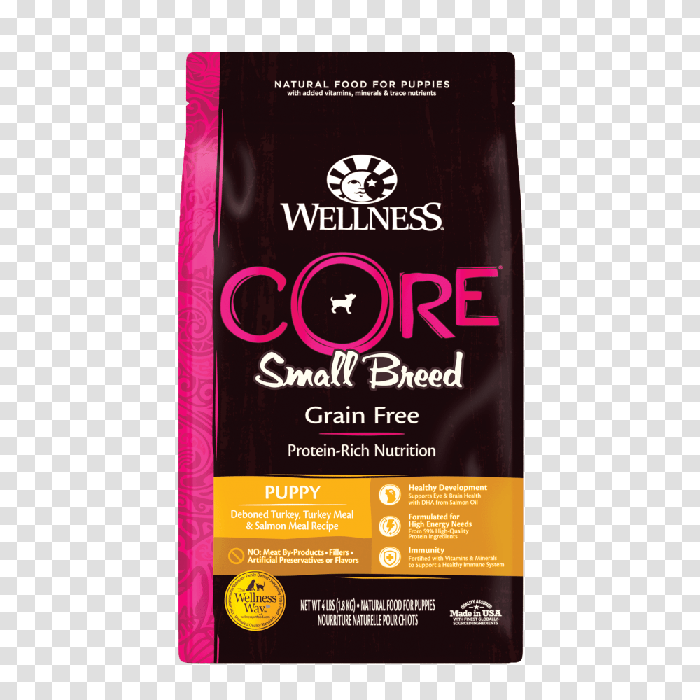 Core Small Breed Puppy Small Breed Puppy Wellness Pet Food, Bottle, Label, Flyer Transparent Png
