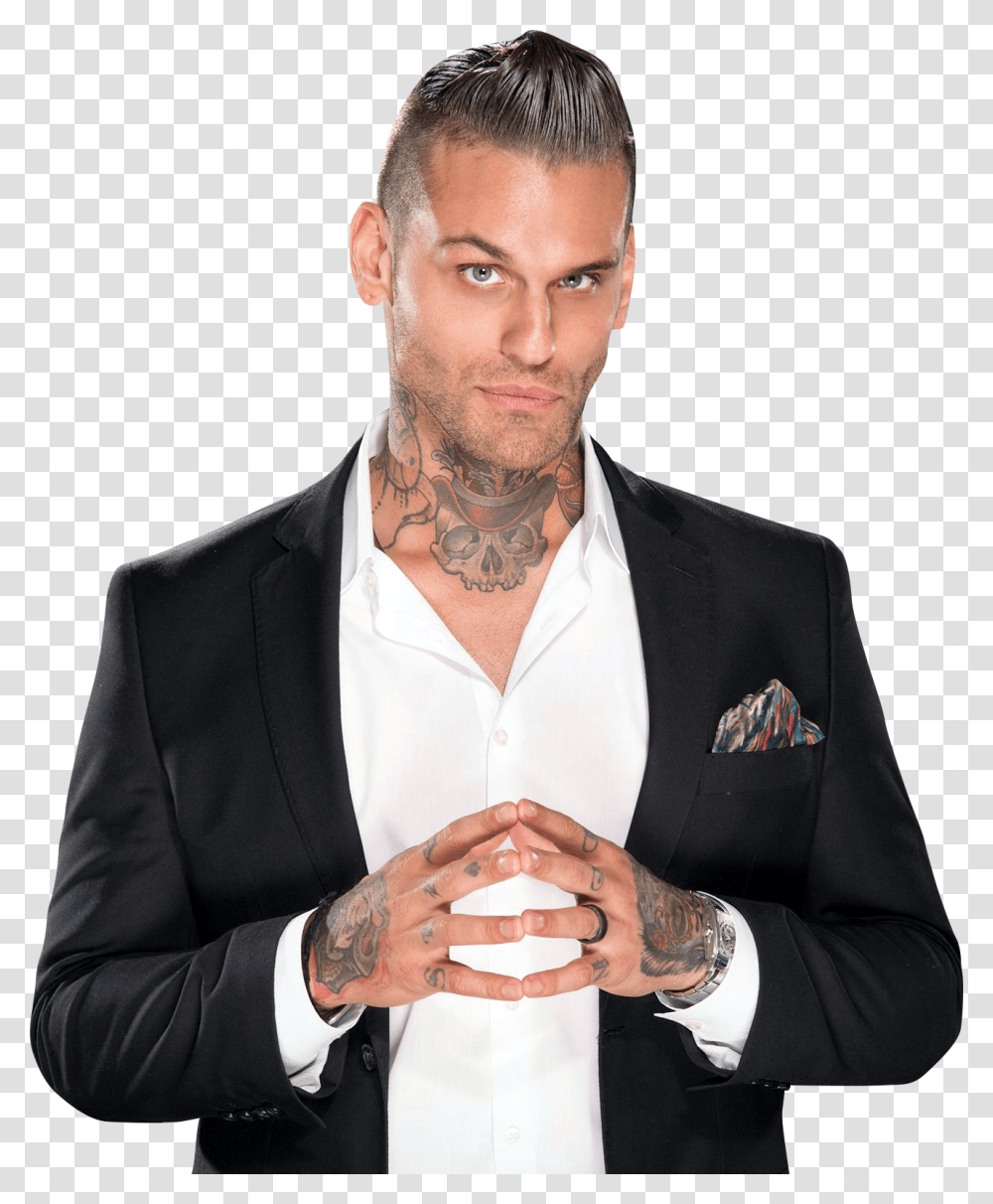 Corey Graves, Person, Suit, Overcoat Transparent Png