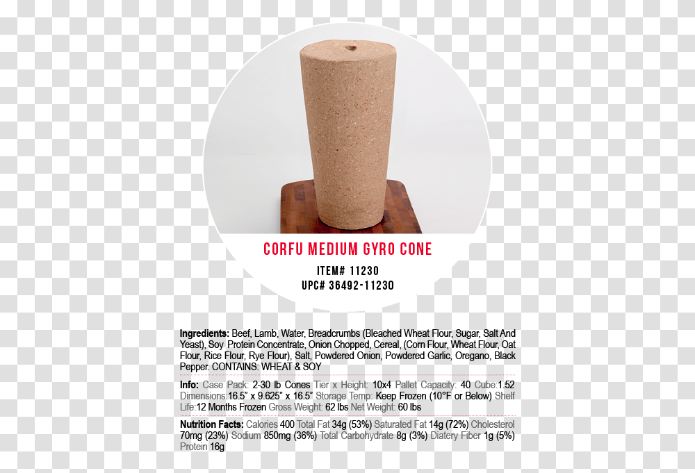Corfu Gyro Cones Medium Plywood, Tape, Cylinder, Milk, Beverage Transparent Png