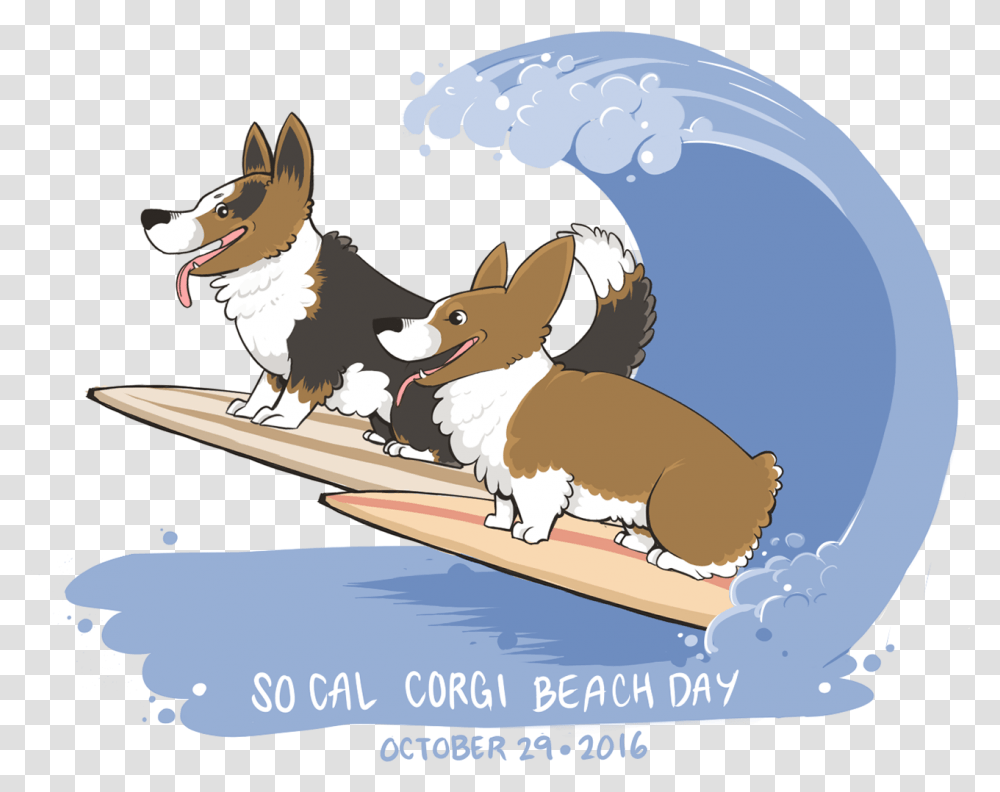 Corgi Beach Day Cartoon, Mammal, Animal, Canine, Pet Transparent Png