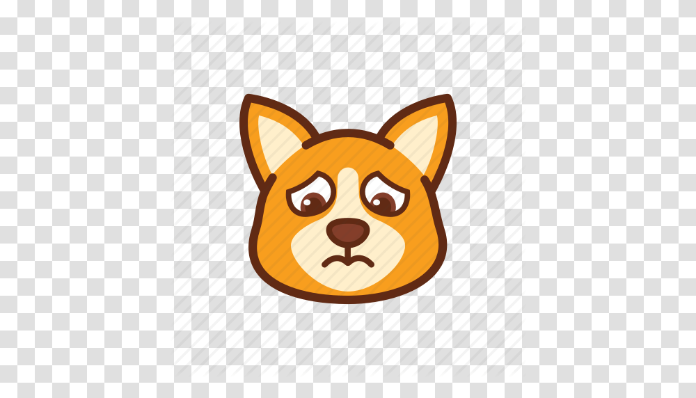 Corgi Cry Cute Dog Emoticon Expression Sad Icon, Label, Mammal, Animal Transparent Png