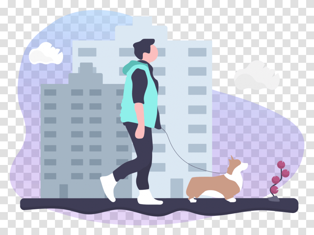 Corgi Silhouette Illustration, Person, Dog, Standing, Cat Transparent Png
