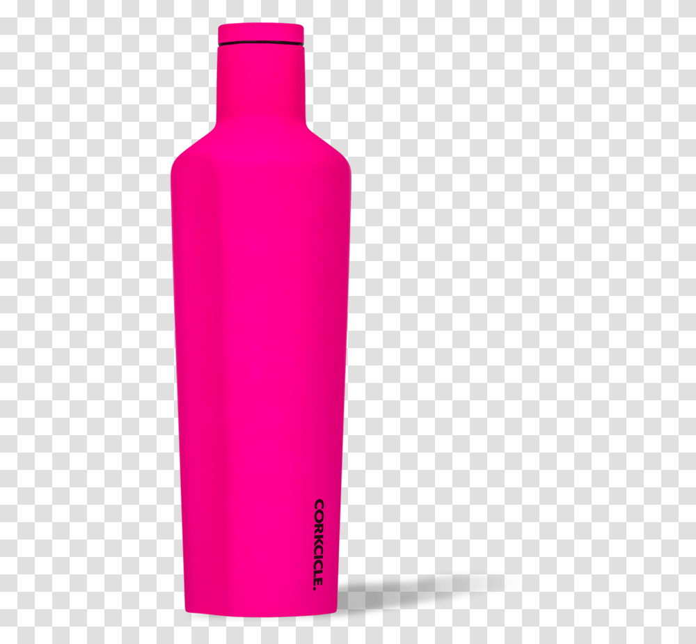 Corkcice Neon Lights Pink 25oz Canteen Water Bottle, Cylinder, Beverage, Drink, Wine Bottle Transparent Png